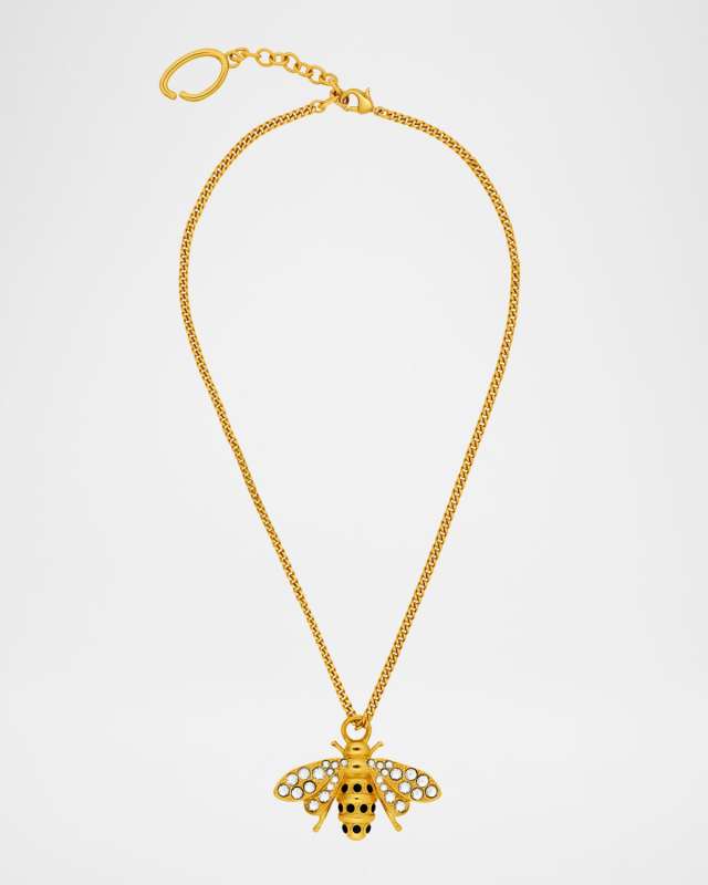 Small Bee Pendant Necklac